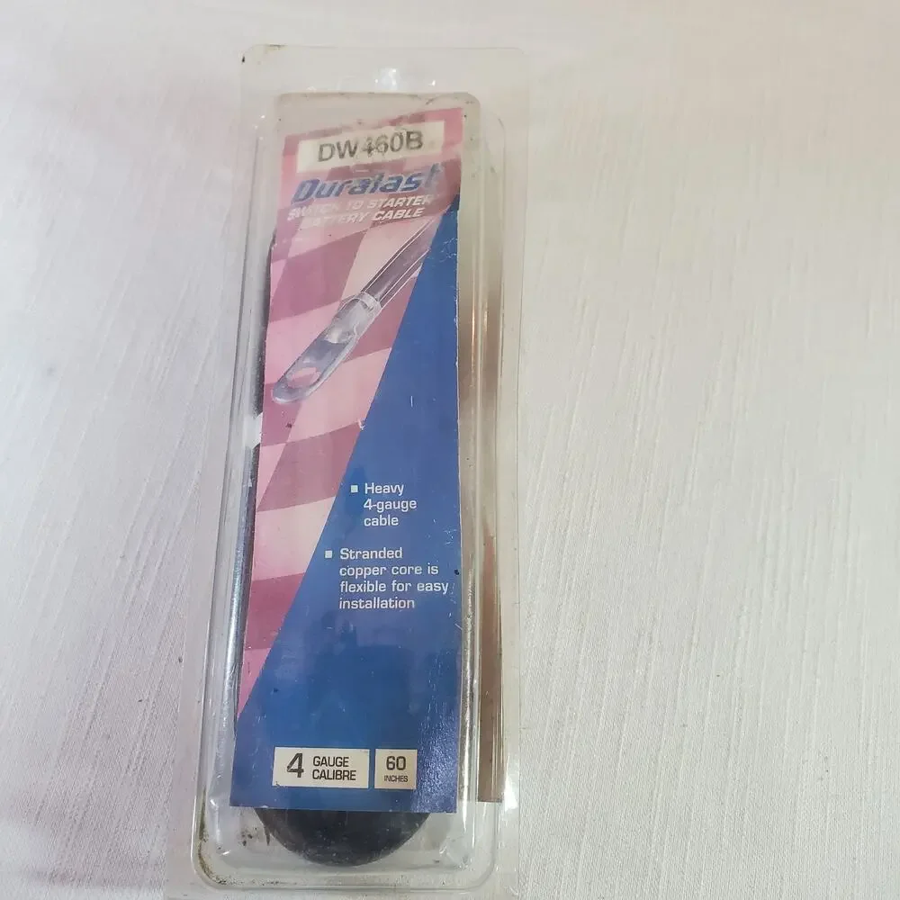 Duralast DW460B Switch To Starter Battery Cable 60” NEW Made in USA
